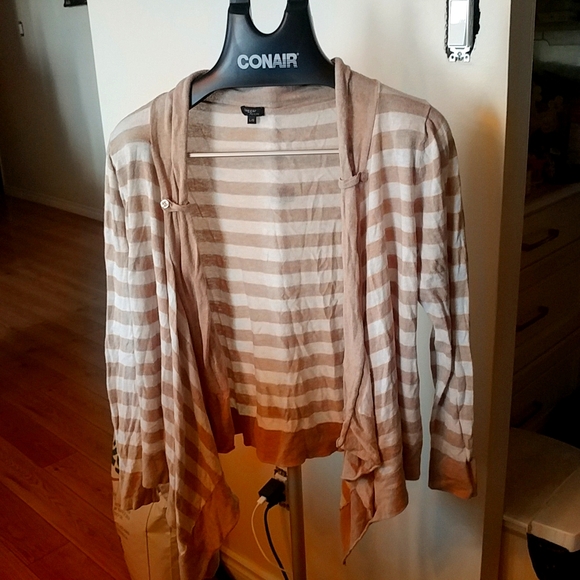 10/$10   Haggar Striped Cardigan L - Picture 1 of 8